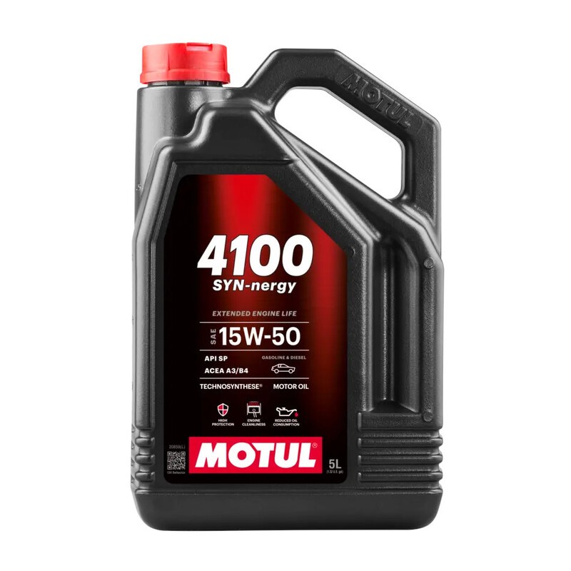 Huile moteur MOTUL 4100 SYN-nergy 15W50 5L